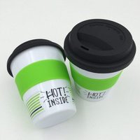 Wholesale Plastic Coffee Mug with Silicone Lid