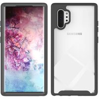 Full-Body Rugged Clear Bumper Mobile Phone Case with Built in Screen Protector for Samsung Note 10+ / Note 10 Plus