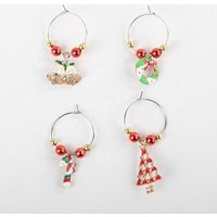 Christmas Zinc Alloy Glass Charm