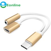 USB C to 3.5mm Aux 2 in 1 USB C Jack Headphone Adapter For Letv2Pro Max2 for Xiaomi Huawei Type C 3.5mm Audio Charging Cable