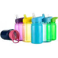 Stronger durable top quality custom portable clear tritan insulated plastic school water bottle children with straw