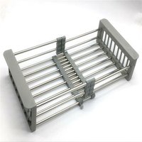 Telescopic Stainless Steel Over Sink Dish Drainer Basket