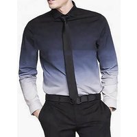 Oxford Fabric Skinny Long Sleeve Dress Shirt