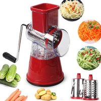 Multi-function Vegetable Shredder Hand-cranked Cheese Cutter Stainless Steel Drums Slicer Vegetable Cutter Chopper Grater Slicer