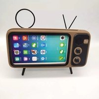 2019 Vancel Handsfree Bluetooth Wireless Retro TV Shape Speaker Play Mobile Phone Holder