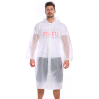 Custom Logo Printed Recyclable Adult Waterproof Hooded Eva Plastic Raincoat Jacket Unisex Cheap Non Disposable Poncho Raincoat