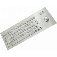 Metal industrial Keyboard with touchpad/trackball