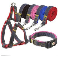 Denim 3 point dog leash, Jean walking safety Harness, pets accessories,in stock ,ready to ship