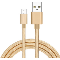 Nylon Braided Micro USB Cable Custom Logo USB Charger Cable For Android Mobile Phone