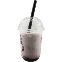 Environmentally friendly disposable U - type PET plastic beverage with lid, used for beverage shops, restaurants and bars