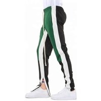 Striped Jogger Tracksuit Bottoms Zipped Ankles