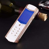 GSM no camera luxurious mobile phone V9 GPRS single sim card with leather case