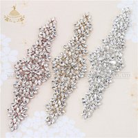 Crystal Hotfix Rhinestone Appliques Wedding Dresses & Belts