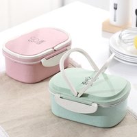 Wheat Straw Biodegradable Rectangle Food Storage Container Take Out Lunch Box with Lid