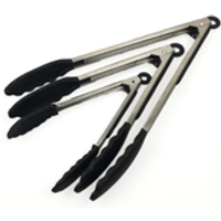 Silicone Kitchen Barbecue Grill Tongs Set