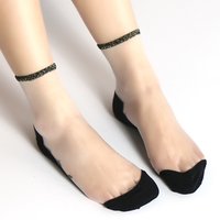 Cute Crystal Silk Ankle Socks