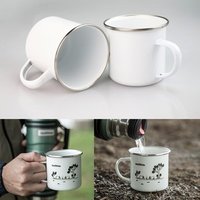 Factory Wholesale Customized Printed Metal enamel mug sublimation heat press