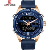 NAVIFORCE 9128 Luxury Brand Men Fashion Sport Watches Men's Water Resistant Quartz Date Watch Man Leather Wrist Watch