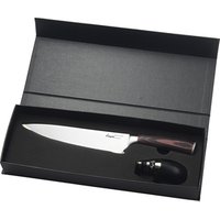 High carbon 7cr17mov steel 8 inch chef knife with sharpener kitchen knife set
