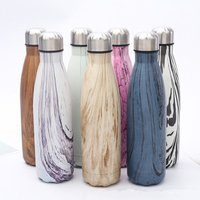 17oz Wood Design Vacuum Insulated Stainless Steel Water Bottle Perfect for Outdoor Sports Camping Hiking Cycling Picnic