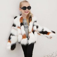 Imitation fur vest in the short section colorful fox fur coat faux fur vest