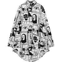 Fashion Custom Ladies High Flannel Printing Womens Clothing Long Shirts Floral Print Shirt For Women