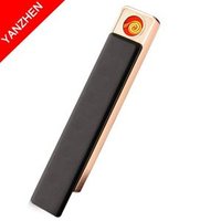china yanzhen 879 Creative Metal Long Slim Electronic Coil Lighting USB Rechargeable Lighter Wholesale custom lighter