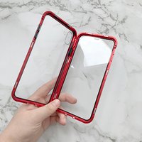 360 Degree Full Protect Metal Magnetic Case For iPhone Xr Cases Luxury Double Sides Glass Magnet Cover