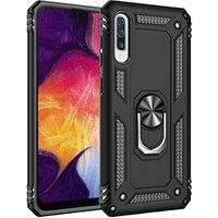2019 New Products PC+TPU Shockproof Phone Case for Samsung galaxy A50 Case With Ring Metal Kickstand