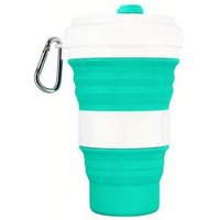 Cheap Travel Camp Folding Up Silicone Water Tea Coffee Cup with Lid Foldable Silicone Folding Collapsible Coffee Cup