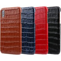 Super Luxury First Layer Crocodile Pattern Genuine Leather Mobile Phone Case for iPhone X XS XR XS Max