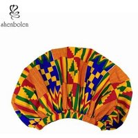 Wholesale fashion african hair ankara print custom sleeping cap shower cap