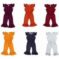 Little Ruffle Knit Cotton Jumpsuit Autumn Winter