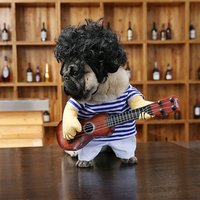 Funny Creative Clothing Pet Cosplay Guitarist Style Dog Clothes