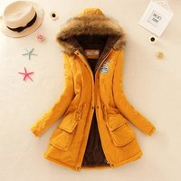 Women's Long Padded Hooded Parka Jacket