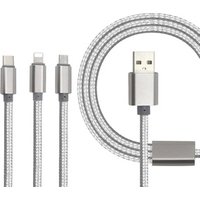OEM Free Engrave Logo 3 in 1 Fast Charging Strong Magnetic Micro Usb Cable For Android i8 Type C
