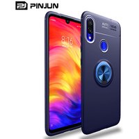 for Xiaomi Redmi Note 7 Pro case phone cover 360 degree metal ring holder tpu shockproof slim cover case