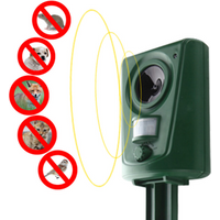 Ultrasonic Repeller Deterrent Pest Outdoor Garden Cat Infrared Sensor Animal Repellent Chaser Ultra Sonic Repeller