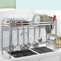 Commercial Stainless Steel Dish Racks Hanging For Hot Sale 2 Tiers Cup Drying Holder