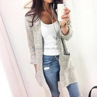 Long Sleeve Pure Cardigan Pockets