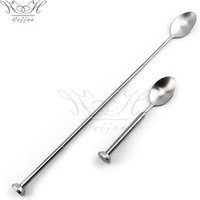 Retractable Cocktail Spoon - 14.5 -34.8cm / 5.7-13.7inch retractable Length,Stainless Steel Mixing Spoon with Masher