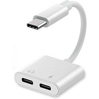 Dual Function USB Type C Adapter 4 in 1 Calling Headphone Audio Jack 3A Fast Charger Cable for sale