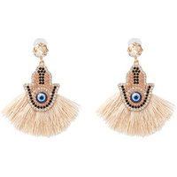 2019 New Arrivals Aretes Evil Eyes Earrings Hamsa Boho Jewelry Tassel Earrings For Women