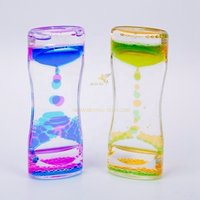 L0001A Promotional Acrylic Custom Cheap Liquid Timer Mini Bubble Water Hourglass Wedding