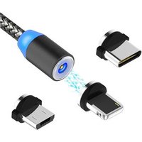 Blind Insertion Magnetic Charging Cable Led Light Mobile Phone Charging Cable