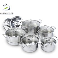 Indonesia Happy Baron 12 Piece Stainless Steel Cookware Set Steamer