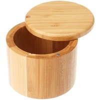 Wholesale Bamboo Wooden Round Storage Salt Box with Lids