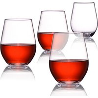 METIS Transparent Stemless Tritan Plastic Glass