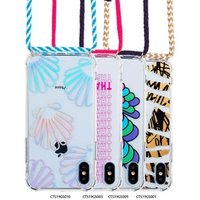 Air Cushion Clear Soft TPU Necklace Key Chain Crossbody Strap Cord Rope Phone Case For Iphone Xs