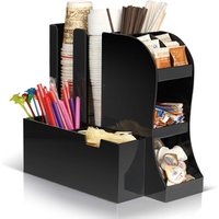 Coffee Condiment Accessories Caddy Cup Compartment